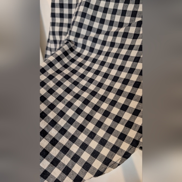 Navy & White Gingham Mini Wrap Skirt - Picture 2 of 6